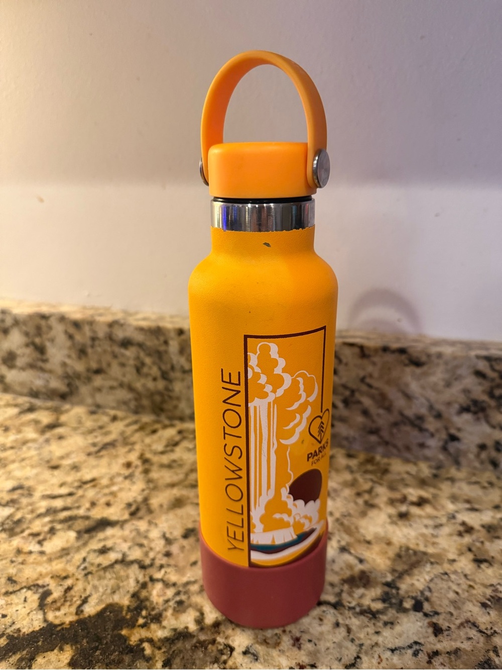 Hydro Flask Yellowstone Orange and Maroon Insulated Bottle